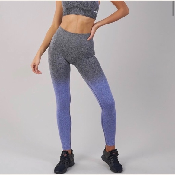 Gymshark Pants - GYMSHARK Ombré Purple Seamless Workout Leggings